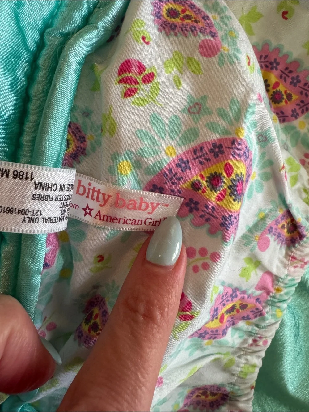 American Girl Bitty Baby Paisley Starter Set Diaper Bag and Blanket